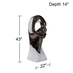 John Timberland Graceful Form Modern Zen Bubbler Curled Female Outdoor Floor Water Fountain With LED Light 43" For Yard Garden Patio Home Deck Porch -John Timberland Shop GUEST 7d1d20e0 f63d 4648 9ff4 6d5985e27509