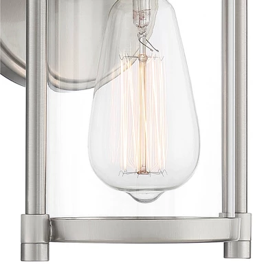 John Timberland Rustic Farmhouse Outdoor Wall Light Fixtures Set Of 2 Brushed Nickel 10 1/4" Clear Glass For Exterior Barn Deck House Porch Yard Patio 8 John Timberland Rustic Farmhouse Outdoor Wall Light Fixtures Set Of 2 Brushed Nickel 10 1/4" Clear Glass For Exterior Barn Deck House Porch Yard Patio - Image 8