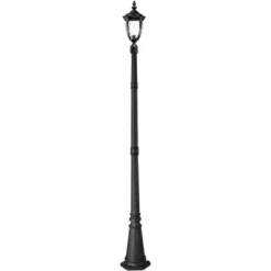 John Timberland Bellagio Rustic Outdoor Post Light Texturized Black With Flat Base Pole 99 3/4" Clear Hammered Glass For Exterior Barn Deck House Home -John Timberland Shop GUEST 7e075b55 e423 479e bbdb 497df2fe1257