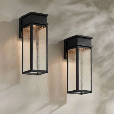 John Timberland Sintef 14 1/4" Sand Black LED Outdoor Lights Set Of 2 1 John Timberland Sintef 14 1/4" Sand Black LED Outdoor Lights Set Of 2