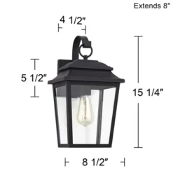 John Timberland Bellis Verde Modern Outdoor Wall Light Fixtures Set Of 2 Textured Black Lantern Frame 15 1/4" Clear Glass For Post Exterior -John Timberland Shop GUEST 803c4f59 6636 497a 99b2 6eab7107f2cf