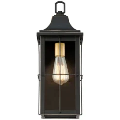 John Timberland Sunderland Vintage Outdoor Wall Light Fixture Black Warm Gold 18 1/2" Clear Glass Panels For Post Exterior Barn Deck House Porch Yard -John Timberland Shop GUEST 81c8fefd 5e9c 4be6 9394 55cd969b2f5a