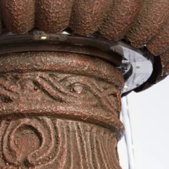 Santa Cruz 45 3/4" High Large Italian Outdoor Decor Faux Stone Floor Fountain With Light LED 3-Tier Outside Garden Patio Yard -John Timberland Shop GUEST 82159f01 7cfe 4880 bf24 7f1936275db6