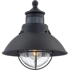 John Timberland Oberlin Rustic Farmhouse Outdoor Barn Light Fixture Black Dusk To Dawn Motion Sensor 9" Clear Seedy Glass For Exterior Deck House Yard -John Timberland Shop GUEST 8285186c 981c 4fc6 a030 70ff96dcfcc6