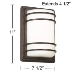 John Timberland Habitat Modern Outdoor Wall Light Fixture Rubbed Bronze 11" Opal Glass Shade For Post Exterior Barn Deck House Porch Yard Posts Patio -John Timberland Shop GUEST 828db1d9 4253 4dcb 8b76 d32512afc589