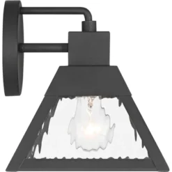 John Timberland Delia 9 1/4" High Modern Outdoor Wall Light Fixture Mount Porch House Weatherproof Textured Black Finish Metal Clear Glass Shade -John Timberland Shop GUEST 8537f547 bfa3 47c4 a70f 02f09deb28c7