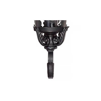 John Timberland Casa Marseille Vintage Rustic Outdoor Wall Light Fixture Black Scroll 19" Clear Hammered Glass For Post Exterior Barn Deck House Porch 6 John Timberland Casa Marseille Vintage Rustic Outdoor Wall Light Fixture Black Scroll 19" Clear Hammered Glass For Post Exterior Barn Deck House Porch - Image 6