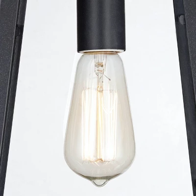 John Timberland Arrington Industrial Outdoor Wall Light Sconces Set Of 2 Mystic Black Hardwire 8" Fixture Clear Glass For Bedroom Bathroom Vanity Home 2 John Timberland Arrington Industrial Outdoor Wall Light Sconces Set Of 2 Mystic Black Hardwire 8" Fixture Clear Glass For Bedroom Bathroom Vanity Home - Image 2