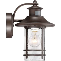 John Timberland Habitat Rustic Industrial Outdoor Wall Light Fixtures Set Of 2 Bronze Dusk To Dawn Motion Sensor 11 1/4" Seedy Glass For Exterior 9 John Timberland Habitat Rustic Industrial Outdoor Wall Light Fixtures Set Of 2 Bronze Dusk To Dawn Motion Sensor 11 1/4" Seedy Glass For Exterior -John Timberland Shop GUEST 8816ae46 4f4f 412c aedf ae0040bfd1f6 1