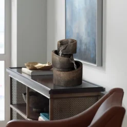 John Timberland Rustic Modern Zen Indoor Tabletop Water Fountain 9 3/4" High Cascading Table Desk Office Home Bedroom Relaxation -John Timberland Shop GUEST 8916edd1 7bb8 4f2f 9fc6 6096bc25b196