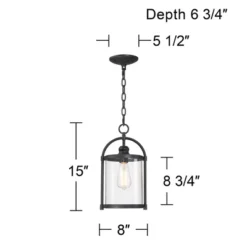 John Timberland Modern Outdoor Ceiling Light Hanging Black 15" Cylindrical Glass For Exterior House Porch Patio Deck 8 John Timberland Modern Outdoor Ceiling Light Hanging Black 15" Cylindrical Glass For Exterior House Porch Patio Deck -John Timberland Shop GUEST 89208ccb d05a 431d b407 c6c36c50bf28
