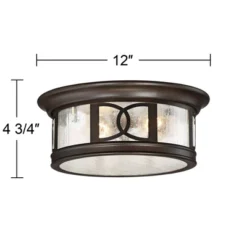 John Timberland Modern Flush Mount Outdoor Ceiling Light Fixture Mission Oil Rubbed Bronze Drum 12" Seedy Glass Damp Rated For Porch Patio 10 John Timberland Modern Flush Mount Outdoor Ceiling Light Fixture Mission Oil Rubbed Bronze Drum 12" Seedy Glass Damp Rated For Porch Patio -John Timberland Shop GUEST 8965dd0a 4243 4542 b567 3d29f1256ca1