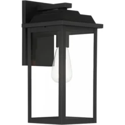 John Timberland Eastcrest Modern Outdoor Wall Light Fixture Textured Black 15 1/4" Clear Glass Panels For Post Exterior Barn Deck House Porch Yard -John Timberland Shop GUEST 8acbdf59 f87a 4fd2 8cae eeff27640eb1