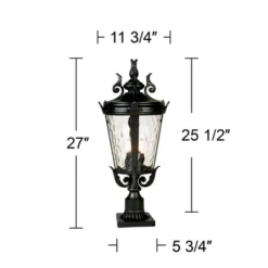 John Timberland Casa Marseille Vintage Outdoor Post Light Textured Black With Pier Mount 29" Clear Hammered Glass For Exterior Barn Deck House Porch 7 John Timberland Casa Marseille Vintage Outdoor Post Light Textured Black With Pier Mount 29" Clear Hammered Glass For Exterior Barn Deck House Porch -John Timberland Shop GUEST 8adc13a7 463d 4822 997a c2b7a197005d