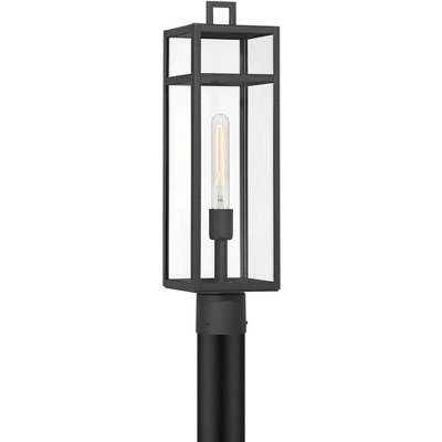 John Timberland San Lucas 21 3/4" High Modern Outdoor Post Light Fixture Pole Porch House Exterior Weatherproof Sand Black Metal Clear Glass Shade 8 John Timberland San Lucas 21 3/4" High Modern Outdoor Post Light Fixture Pole Porch House Exterior Weatherproof Sand Black Metal Clear Glass Shade - Image 8