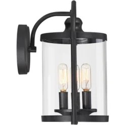John Timberland Avani Modern Outdoor Wall Light Fixture Black Lantern 13" Clear Cylinder Glass For Post Exterior Barn Deck House Porch Yard Patio Home -John Timberland Shop GUEST 8f8cd532 cb4d 4ed9 af07 ed2dd3dd529d