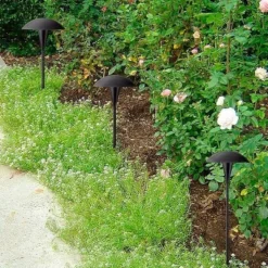 John Timberland Grant 18" High Black LED Mushroom Path Lights Set Of 2 -John Timberland Shop GUEST 90e9812a 7963 48d1 958f 29be1ed9ed8c