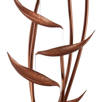 John Timberland Tiered Copper Leaves Modern Cascading Tiered Leaves Outdoor Floor Water Fountain 41" For Yard Garden Patio Deck Porch Balcony Roof 2 John Timberland Tiered Copper Leaves Modern Cascading Tiered Leaves Outdoor Floor Water Fountain 41" For Yard Garden Patio Deck Porch Balcony Roof - Image 2