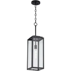 John Timberland Modern Outdoor Hanging Light Fixture Mystic Black 27 1/4" Clear Glass Panel For Exterior Barn Deck House Porch Patio Outside Garage -John Timberland Shop GUEST 93709046 261a 49bc b833 f69d58f80ffb