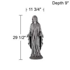 John Timberland Virgin Mary Statue Sculpture Decor Outdoor Garden Front Porch Patio Yard Outside Home Balcony Gray Stone Finish Ceramic 29" Tall 13 John Timberland Virgin Mary Statue Sculpture Decor Outdoor Garden Front Porch Patio Yard Outside Home Balcony Gray Stone Finish Ceramic 29" Tall -John Timberland Shop GUEST 95b768a8 0f00 4eb8 abd3 8cd6604c40bb