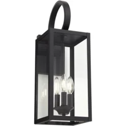 John Timberland Mira Modern Outdoor Wall Light Fixture Flat Black 21 1/2" Clear Glass For Post Exterior Barn Deck House Porch Yard Posts Patio Home -John Timberland Shop GUEST 96a67d26 612c 4cfb 8145 807d3b9e6b08