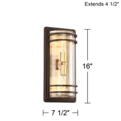 John Timberland Habitat Modern Outdoor Wall Light Fixture Bronze Warm Brass 16" Clear Glass For Post Exterior Barn Deck House Porch Yard Patio Home 15 John Timberland Habitat Modern Outdoor Wall Light Fixture Bronze Warm Brass 16" Clear Glass For Post Exterior Barn Deck House Porch Yard Patio Home -John Timberland Shop GUEST 978ac714 ca73 4385 b6c7 53785b922f1c