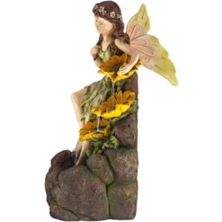 John Timberland Garden Fairy With Sunflowers Modern Cascading Outdoor Floor Water Fountain With LED Light 26" For Yard Garden Patio Home Deck Porch 9 John Timberland Garden Fairy With Sunflowers Modern Cascading Outdoor Floor Water Fountain With LED Light 26" For Yard Garden Patio Home Deck Porch -John Timberland Shop GUEST 99cfb834 4819 45c7 ba57 55cdc9b3251a