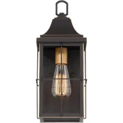 John Timberland Sunderland Rustic Mission Outdoor Wall Light Fixture Black Gold 15" Clear Glass For Post Exterior Barn Deck House Porch Yard Patio -John Timberland Shop GUEST 9a7977dc 34f6 4dc0 b2e1 4e1fc266cc86