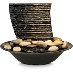 John Timberland Water Ripple Japanese Zen Waterfall Ripple Indoor Tabletop Fountain With Light 17 1/4" For Table Office Desk Home Bedroom Living Room -John Timberland Shop GUEST 9bb96579 9807 4b07 a0a5 0f88c44199a3