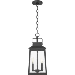 John Timberland Jubliee 19 1/4" High Modern Outdoor Pendant Light Fixture Ceiling Porch House Exterior 2-Light Hanging Black Metal Clear Glass Shade -John Timberland Shop GUEST 9c09dec8 e7c1 4a84 adee 281f4914c55a