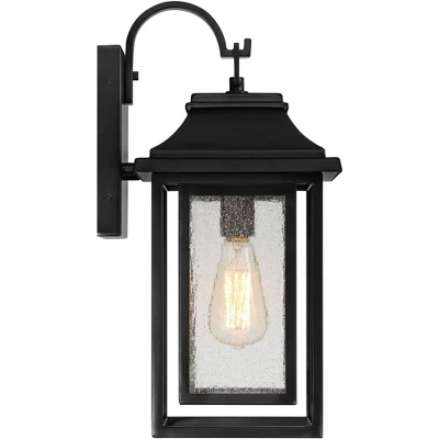 John Timberland Cecile 18 1/4" High Mission Framed Box Outdoor Wall Light Fixture Mount Porch House Waterproof Shiny Black Aluminum Seeded Glass Shade 6 John Timberland Cecile 18 1/4" High Mission Framed Box Outdoor Wall Light Fixture Mount Porch House Waterproof Shiny Black Aluminum Seeded Glass Shade - Image 6