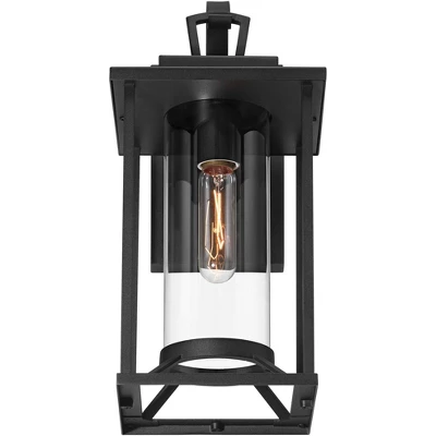 John Timberland Frederick 15 1/2" High Industrial Outdoor Wall Light Fixture Mount Porch House Weatherproof Sand Black Finish Metal Clear Glass Shade 5 John Timberland Frederick 15 1/2" High Industrial Outdoor Wall Light Fixture Mount Porch House Weatherproof Sand Black Finish Metal Clear Glass Shade - Image 5