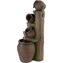 John Timberland Four Pot Rustic Cascading Outdoor Floor Water Fountain With LED Light 39 1/4" For Yard Garden Patio Deck Porch House Exterior 15 John Timberland Four Pot Rustic Cascading Outdoor Floor Water Fountain With LED Light 39 1/4" For Yard Garden Patio Deck Porch House Exterior -John Timberland Shop GUEST 9f12e15c 5e77 4d02 b291 dee055db013d