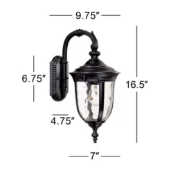 John Timberland Bellagio Vintage Outdoor Wall Light Fixtures Set Of 2 Texturized Black Downbridge 16 1/2" Clear Hammered Glass For Post Exterior Barn 10 John Timberland Bellagio Vintage Outdoor Wall Light Fixtures Set Of 2 Texturized Black Downbridge 16 1/2" Clear Hammered Glass For Post Exterior Barn -John Timberland Shop GUEST a0eacbb4 a918 40f2 8cb1 59267063079d