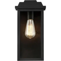 John Timberland Eastcrest Modern Outdoor Wall Light Fixture Textured Black 14" Clear Glass Panels For Post Exterior Barn Deck House Porch Yard Patio -John Timberland Shop GUEST a1183800 c568 4f55 8d0f 57feb56c0658 1