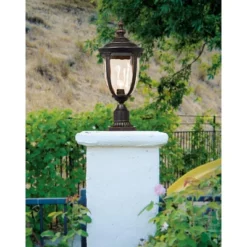 John Timberland Bellagio Rustic Outdoor Post Light Veranda Bronze 21" Hammered Glass For Exterior Barn Deck Post Light House Porch Yard Patio Home -John Timberland Shop GUEST a22d078b 160f 4791 90f4 1e4f0b1db994