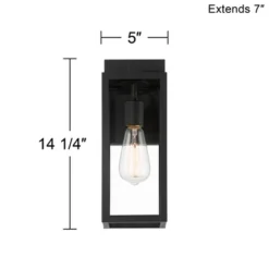 John Timberland Titan Modern Outdoor Wall Light Fixtures Set Of 2 Mystic Black 14 1/4" Clear Glass For Post Exterior Barn Deck House Porch Yard Patio -John Timberland Shop GUEST a27e4b64 40ee 49e5 ab3d 8e501414a7da