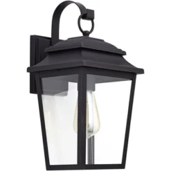 John Timberland Bellis Verde Modern Outdoor Wall Light Fixtures Set Of 2 Textured Black Lantern Frame 15 1/4" Clear Glass For Post Exterior -John Timberland Shop GUEST a2f9db91 f360 42dc ab65 3112220d3a7e
