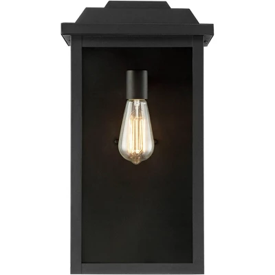 John Timberland Eastcrest Modern Outdoor Wall Light Fixture Textured Black 18 1/2" Clear Glass Panels For Post Exterior Barn Deck House Porch Yard 3 John Timberland Eastcrest Modern Outdoor Wall Light Fixture Textured Black 18 1/2" Clear Glass Panels For Post Exterior Barn Deck House Porch Yard - Image 3