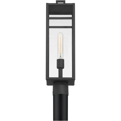 John Timberland San Lucas 21 3/4" High Modern Outdoor Post Light Fixture Pole Porch House Exterior Weatherproof Sand Black Metal Clear Glass Shade 5 John Timberland San Lucas 21 3/4" High Modern Outdoor Post Light Fixture Pole Porch House Exterior Weatherproof Sand Black Metal Clear Glass Shade - Image 5