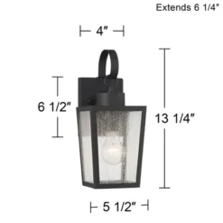John Timberland Thebes 13 1/4" High Farmhouse Rustic Outdoor Wall Light Fixture Mount Porch House Weatherproof Textured Black Finish Clear Glass Shade 9 John Timberland Thebes 13 1/4" High Farmhouse Rustic Outdoor Wall Light Fixture Mount Porch House Weatherproof Textured Black Finish Clear Glass Shade -John Timberland Shop GUEST a631309e 8364 4f19 833b f6ad2954bf52