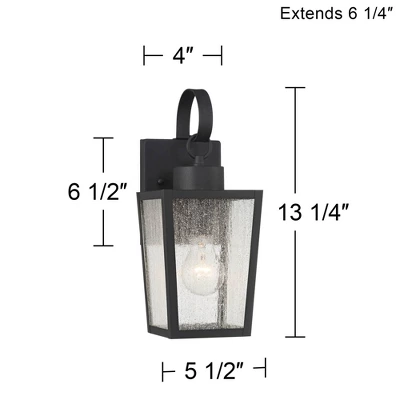 John Timberland Thebes 13 1/4" High Farmhouse Rustic Outdoor Wall Light Fixture Mount Porch House Weatherproof Textured Black Finish Clear Glass Shade 3 John Timberland Thebes 13 1/4" High Farmhouse Rustic Outdoor Wall Light Fixture Mount Porch House Weatherproof Textured Black Finish Clear Glass Shade - Image 3