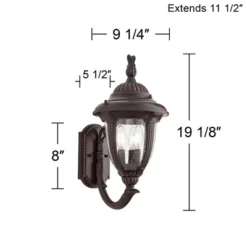 John Timberland Casa Sierra Rustic Vintage Outdoor Wall Light Fixture Bronze Upbridge 19 1/8" Clear Seedy Glass For Post Exterior Barn Deck House Yard -John Timberland Shop GUEST a868a2cc 8f07 4404 a1dc 10fa090f0ee2