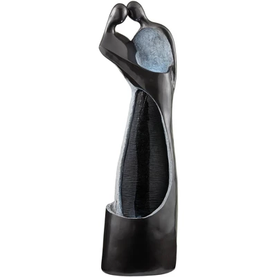 Modern Couple 47" High Large Indoor Outdoor Decor Black Resin Floor Fountain With Light LED Standing Outside Garden Patio Yard 7 Modern Couple 47" High Large Indoor Outdoor Decor Black Resin Floor Fountain With Light LED Standing Outside Garden Patio Yard - Image 7