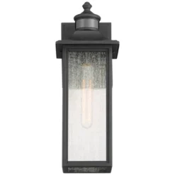 John Timberland Mission Outdoor Wall Light Fixtures Set Of 2 Black Motion Sensor 16 1/2" Seeded Glass For Post Exterior Barn Deck -John Timberland Shop GUEST a913b81c 3811 4301 9298 f2d336a6d9f2