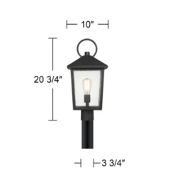 John Timberland Westmont 20 3/4" High Modern Outdoor Post Light Fixture Pole Porch House Exterior Weatherproof Sand Black Aluminum Seeded Glass Shade -John Timberland Shop GUEST a9207331 7ad1 4a38 8037 af3cd34cface