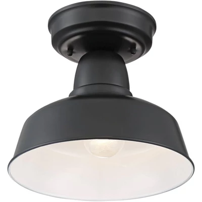 John Timberland Urban Barn Rustic Farmhouse Semi Flush Mount Outdoor Ceiling Light Black Metal 10 1/4" For Post Exterior Barn Deck House Porch Yard 5 John Timberland Urban Barn Rustic Farmhouse Semi Flush Mount Outdoor Ceiling Light Black Metal 10 1/4" For Post Exterior Barn Deck House Porch Yard - Image 5