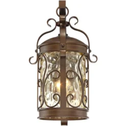 John Timberland Conway Vintage Rustic Outdoor Wall Light Fixture Oil Rubbed Bronze Scroll 17 1/2" Amber Hammered Glass For Post Exterior Barn Deck -John Timberland Shop GUEST aa7af077 171d 4f4b 9061 5365c70e8fd8