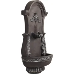John Timberland Tivoli Grey Ornate Rustic Outdoor 2 Tier Outdoor Wall Water Fountain 33" For Yard Backyard Garden Patio Home Deck Porch House Exterior -John Timberland Shop GUEST aaae32ec d0d8 4865 a30f 9b7fdbf1a00c