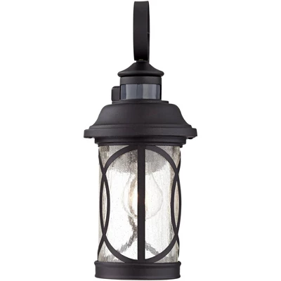 John Timberland Capistrano Mission Outdoor Wall Light Fixtures Set Of 2 Black Dusk To Dawn Motion Sensor 15 3/4" Clear Seeded Glass For Post Exterior 6 John Timberland Capistrano Mission Outdoor Wall Light Fixtures Set Of 2 Black Dusk To Dawn Motion Sensor 15 3/4" Clear Seeded Glass For Post Exterior - Image 6